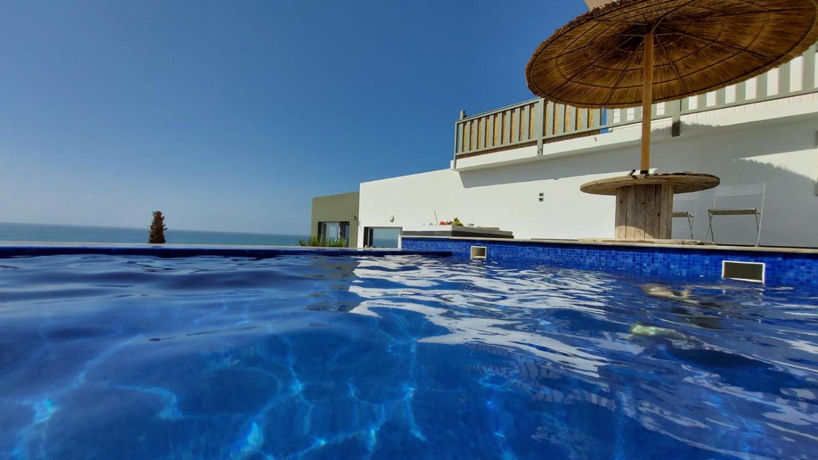 Maison de plage avec piscine et vue sur mer Oualidia Extérieur photo