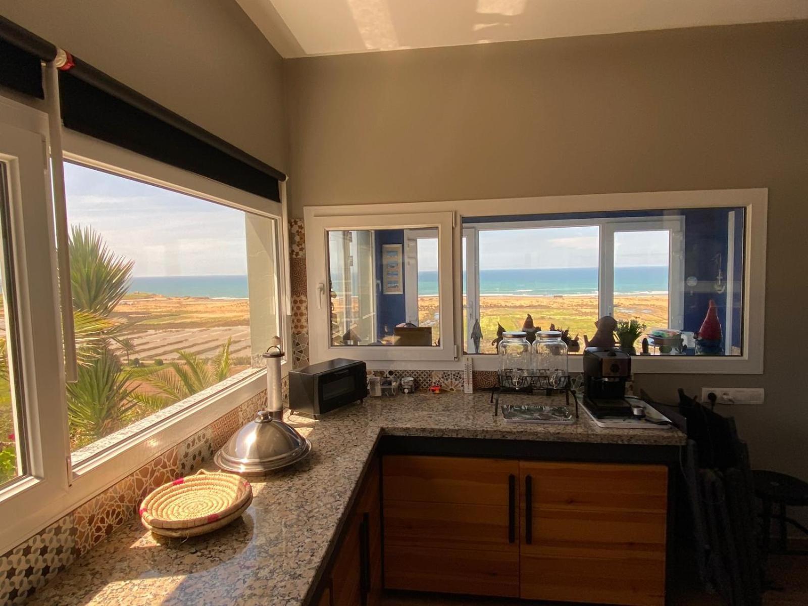 Maison de plage avec piscine et vue sur mer Oualidia Extérieur photo